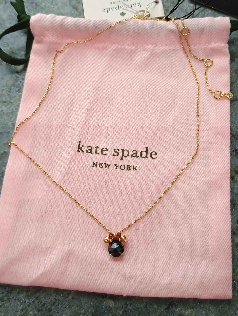 Disney X Kate Spade Minnie Mouse Necklace #K9174 Jet Multi